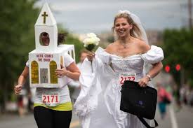 running bride costume